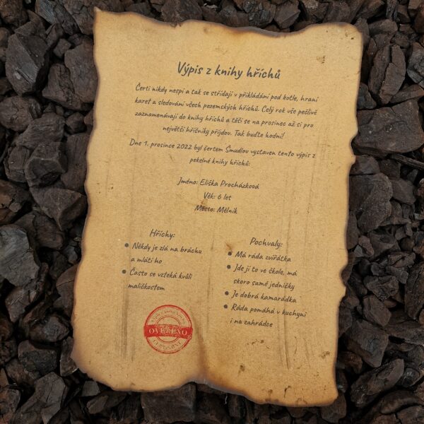 Výpis z knihy hříchů